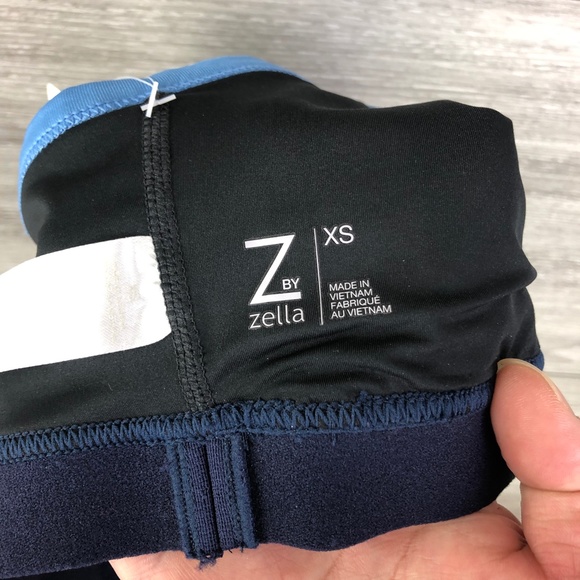 Z by Zella Sports Bra in Navy Peacock in Blue and Yellow Accents - Picture 8 of 9